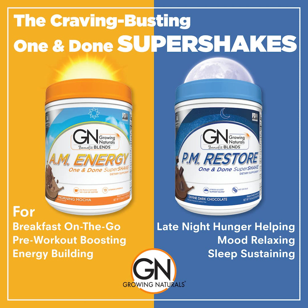 Growing Naturals One & Done SuperShake packaging close-up shows clean label.