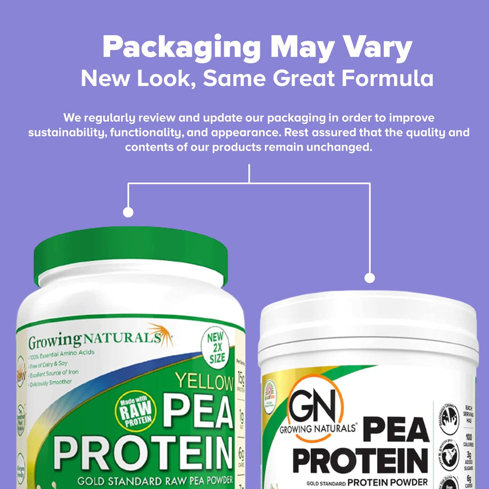 Growing Naturals raw pea protein kitchen setup for quick prep