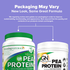 Growing Naturals raw pea protein kitchen setup for quick prep