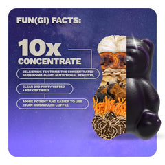 Grüns Nutrops packaging shows vegan, non-GMO, gluten-free attributes and caffeine-free status.