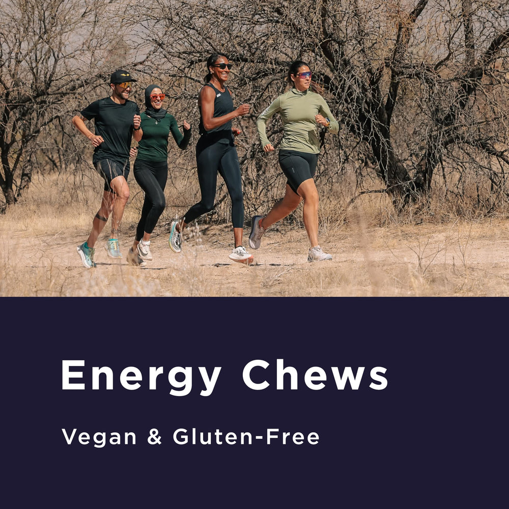 GU Energy Chews strawberry flavor bag with tasty calories for endurance.