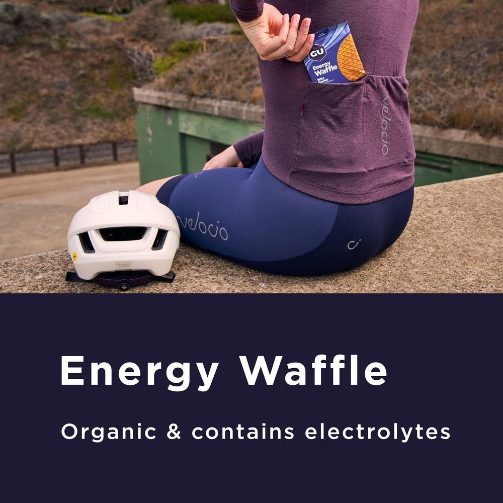 GU Energy Maple Cinnamon Energy Waffle on-the-go packaging ready for workouts
