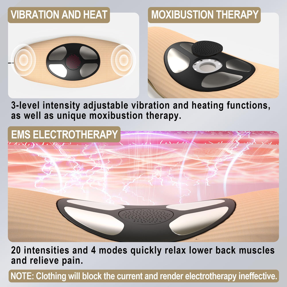 Guganas back stretcher vibration function enhances relaxation during sessions.