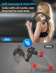 Guganas massage gun with four interchangeable heads targets different muscle groups