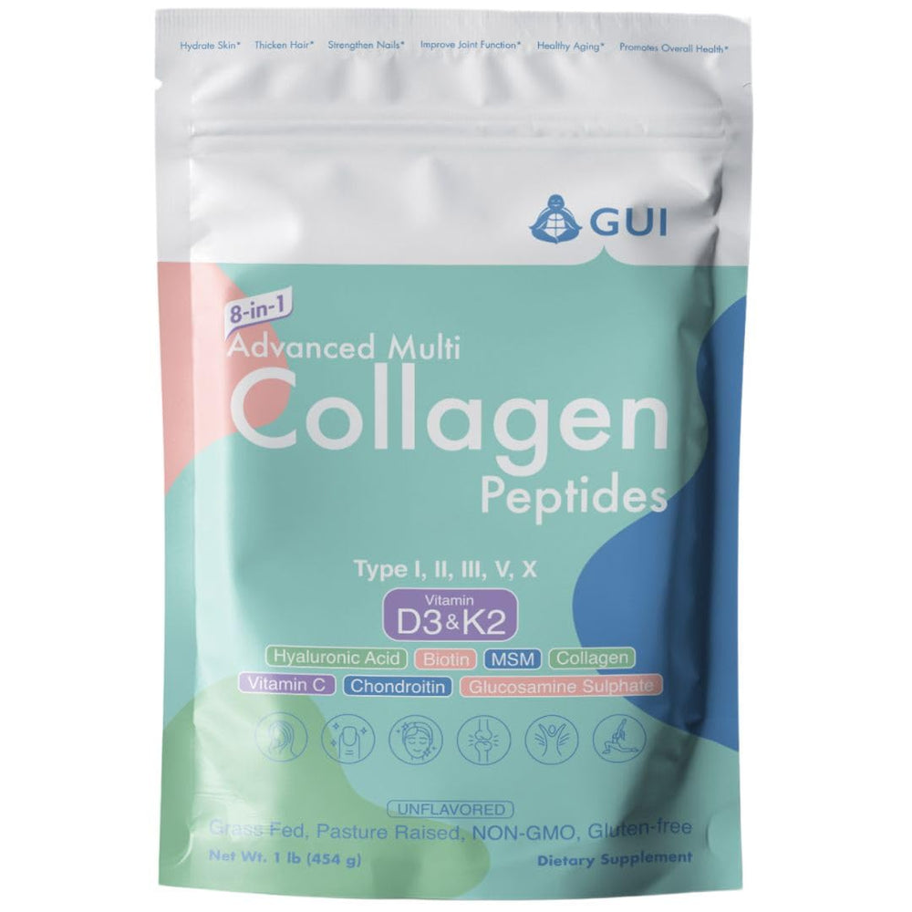 GUI 8in1 Advanced Multi Collagen tub front view showing neutral formula