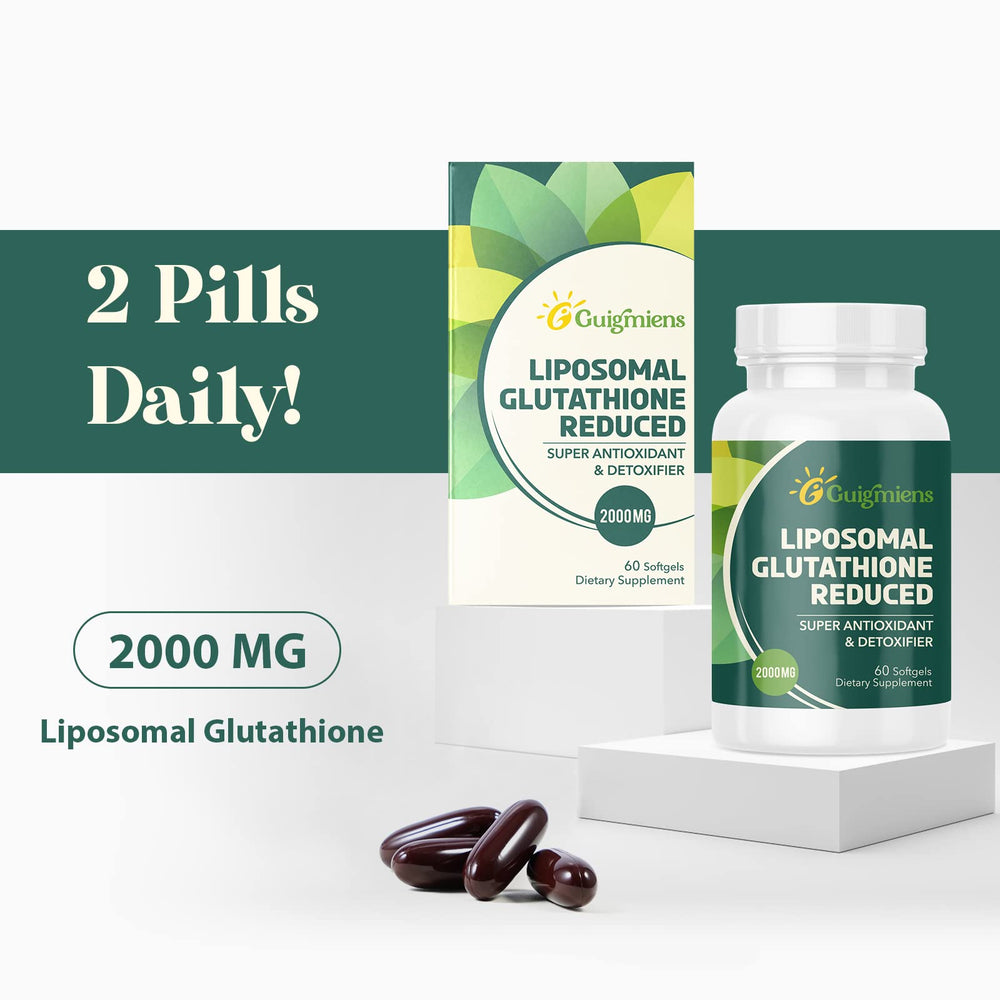 Guigmiens Glutathione USA-manufactured packaging highlights purity and origin.