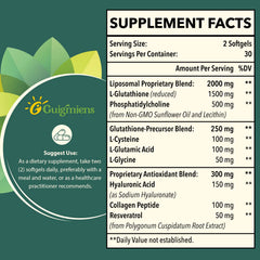 Guigmiens Liposomal Glutathione softgels for convenient daily supplementation.