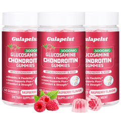Gulapelst 3-pack gummies bottle for convenient joint health support.