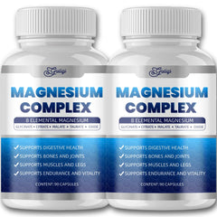 Guliqi 8-in-1 Magnesium Complex bottle front highlighting vegan, non-GMO formulation for daily wellness.