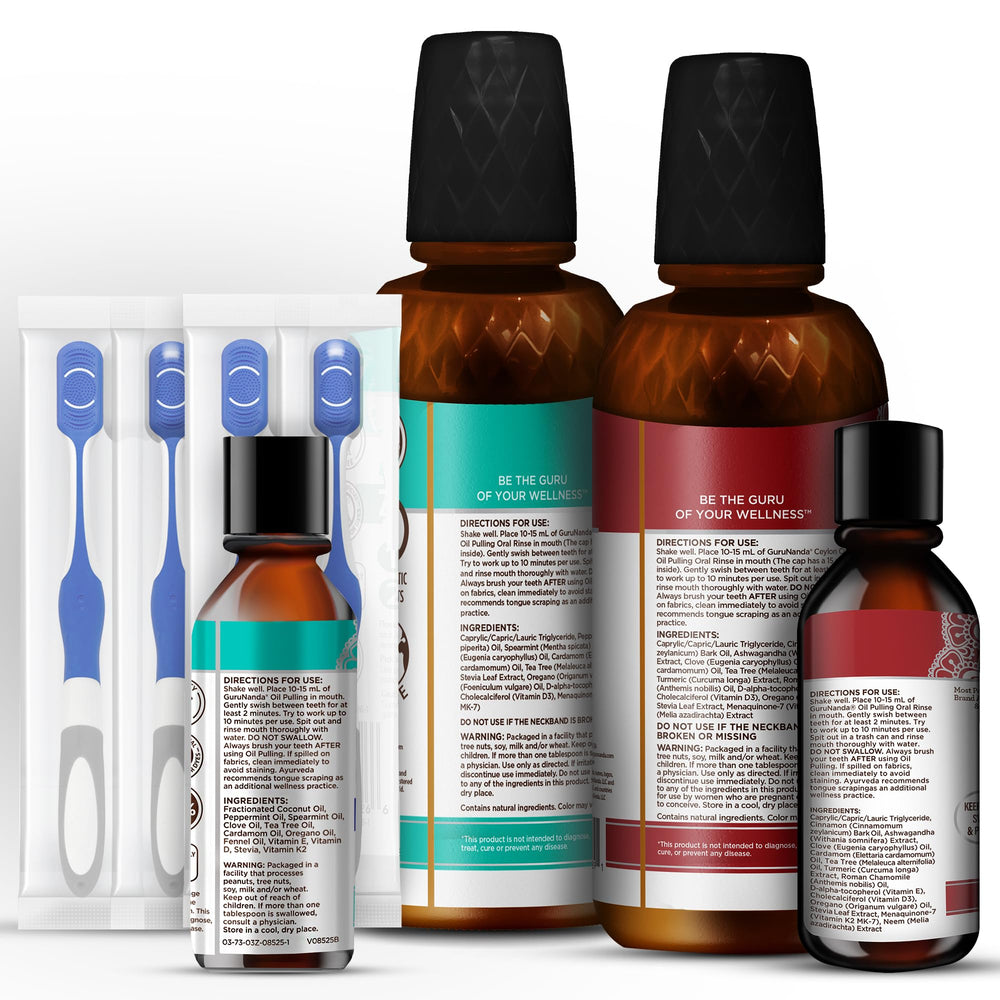 GuruNanda duo display on store shelf for easy oral care discovery