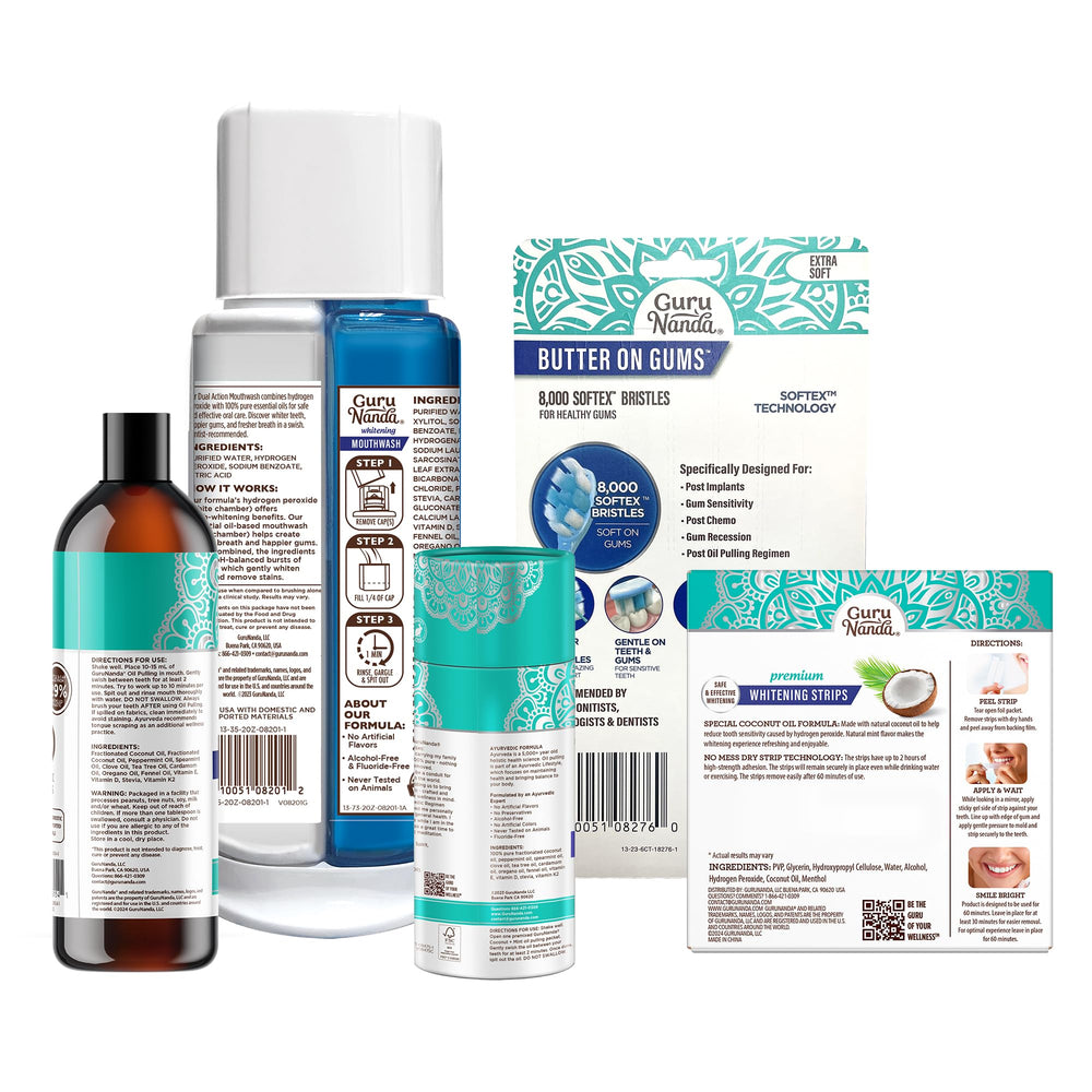 GuruNanda home daily oral care routine visual guidance for consistency.