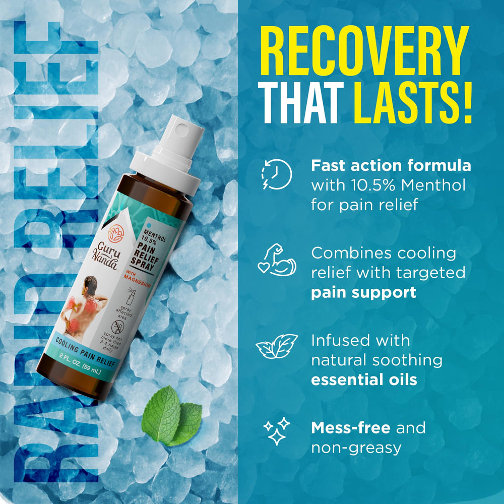 Cooling effect visible on skin during post-workout use with GuruNanda.