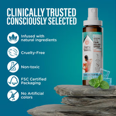 Travel-ready spray bottle supports quick relief between activities.