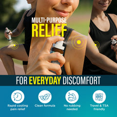 Soothe joint discomfort with GuruNanda Menthol spray in quick-drying formula.