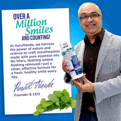 GuruNanda mint aroma provides a cool, refreshing rinse.