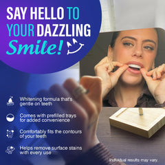 Individual prefilled trays ready for mess-free whitening sessions
