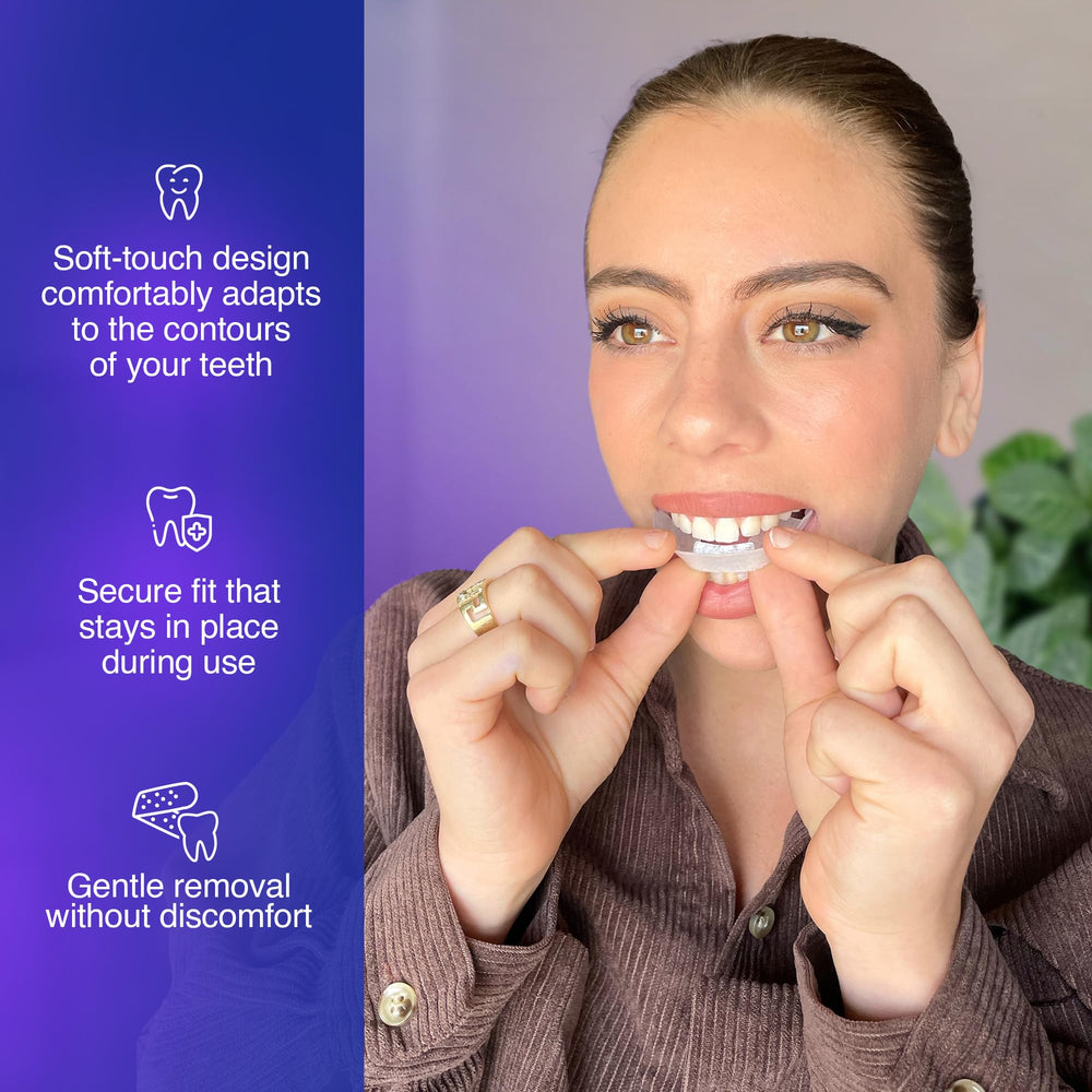 Trays apply gently, avoiding the gum line to minimize irritation