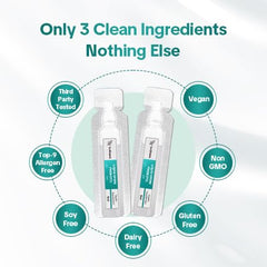 Gut Shields foil-sealed vial communicates freshness and reliable dosing.