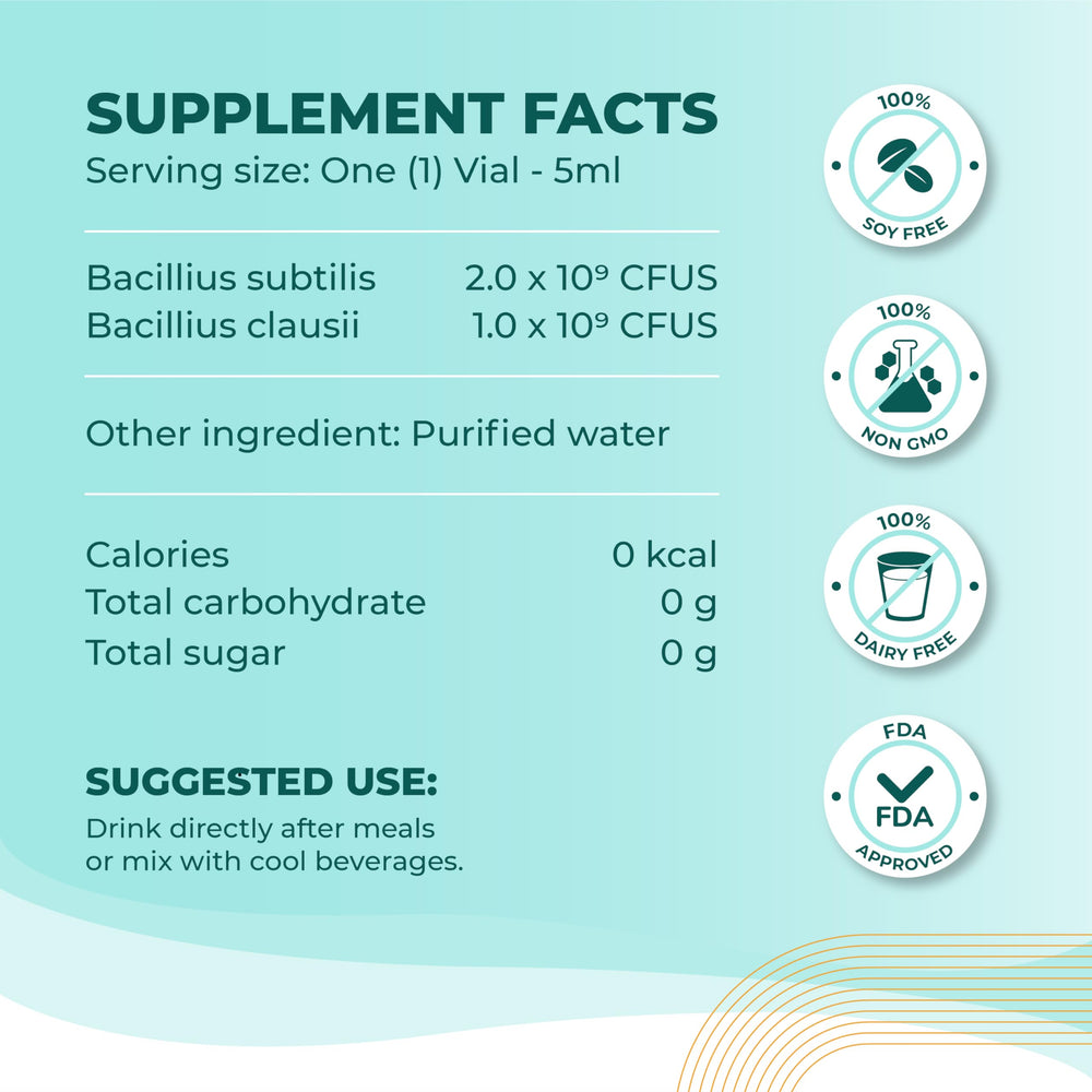 Gut Shields label closeup highlights dual-spore formula and potency.