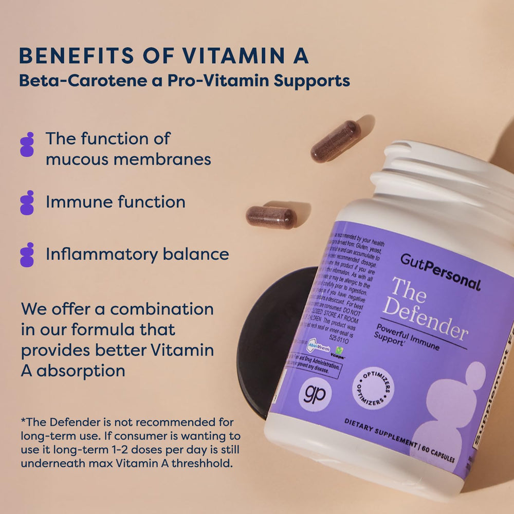 GutPersonal Defender bottle pour demonstrates simple dosing for on-the-go routines.
