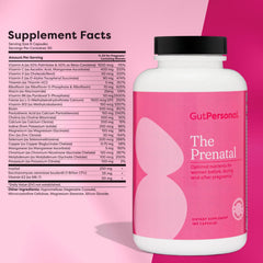 GutPersonal The Prenatal capsules closeup showing smooth, easy-to-swallow form.