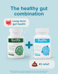 Gluten-free GutRx label emphasizing allergy-friendly probiotic option.
