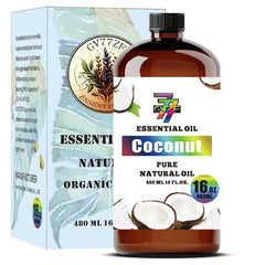 GV77ZF Coconut Essential Oil bottle in amber glass preserving aroma