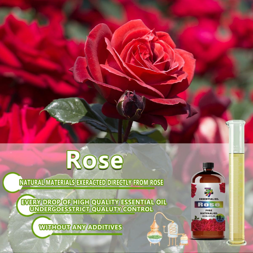 GV77ZF Rose Essential Oil bottle close-up with double seal