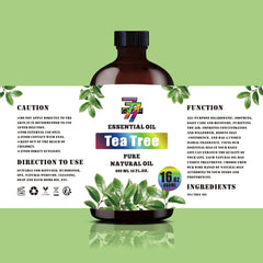 GV77ZF Tea Tree essential oil bottle for yoga and meditation spaces.