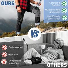 GVMSOR shoulder attachment delivering heat and vibration for upper joint relief
