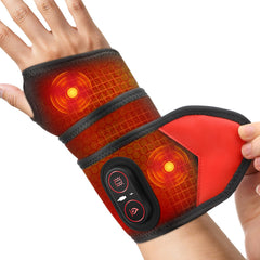 GVMSOR cordless wrist heating pad massager in use for post-workout relief