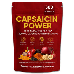 GXSAE Capsaicin Power bottle front view showing the product and design for daily wellness