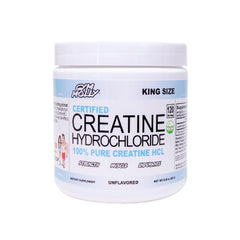 Gym Molly Creatine HCL powder container highlighting unflavored formula for athletes.