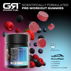 Gymrat Fuel Guarana pea and L-theanine visual suggests natural energy and calm focus.