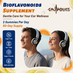 Gyumolics flavonoid gummies jar with seal illustrates a 60-day supply for ongoing use.