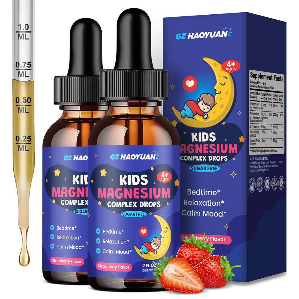 GZ HAOYUAN 2-pack magnesium drops bottle pour for easy dosing