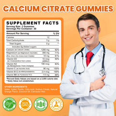 GZ HAOYUAN Calcium Citrate Gummies two gummies per day for flexible dosing.