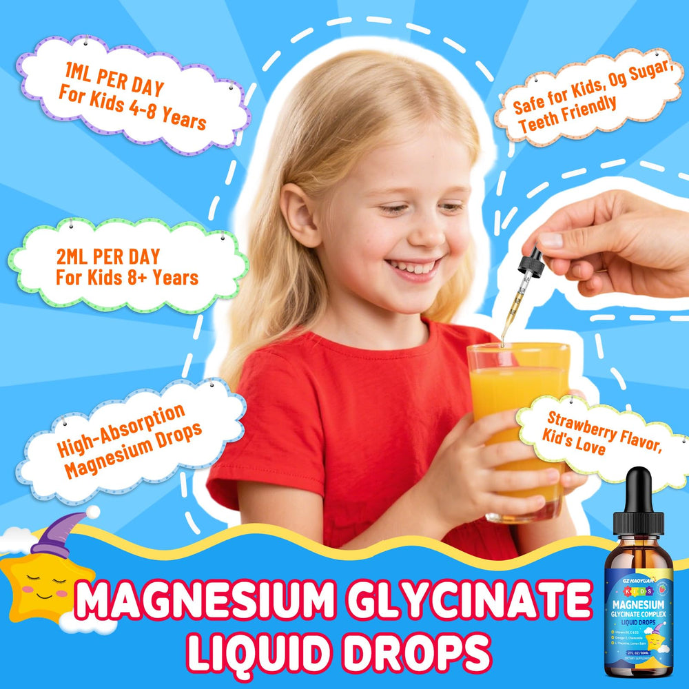 GZ HaoYuan Kids magnesium drops in bedtime routine scene