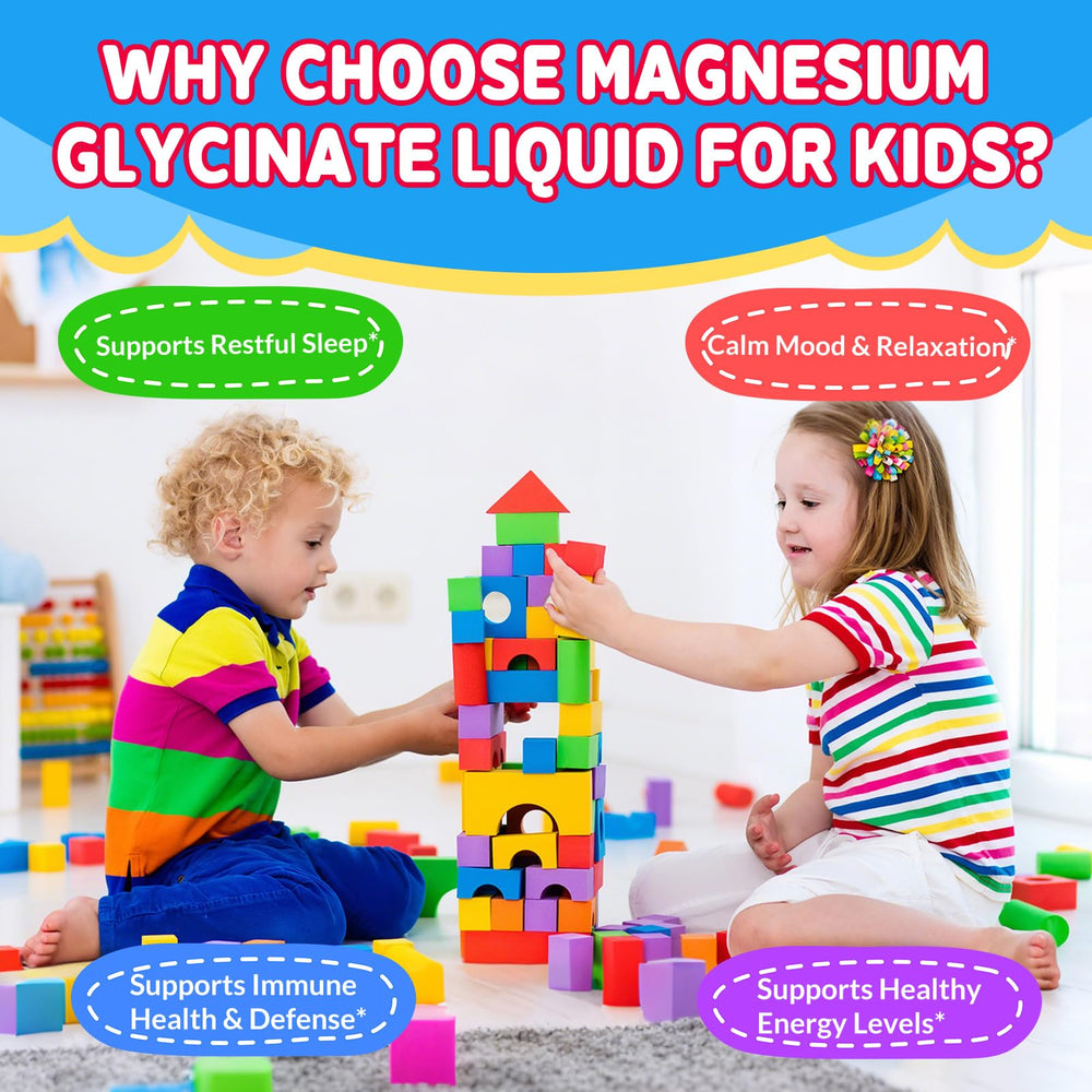 GZ HaoYuan Kids magnesium drops ingredients chart highlights key nutrients