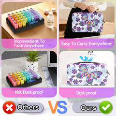 GZWENHAN floral exterior travel case for organized storage on the go.