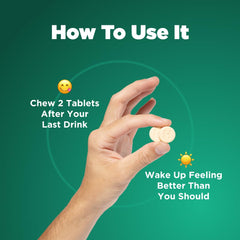 H-PROOF Anytime Drink serving two tablets after a night out