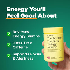 H-PROOF Anytime Energy chews closeup highlights berry color and glaze