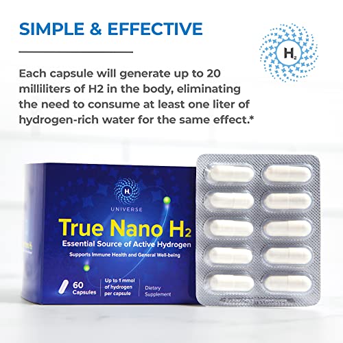H2 Universe True Nano H2 capsules ready for daily antioxidant support.