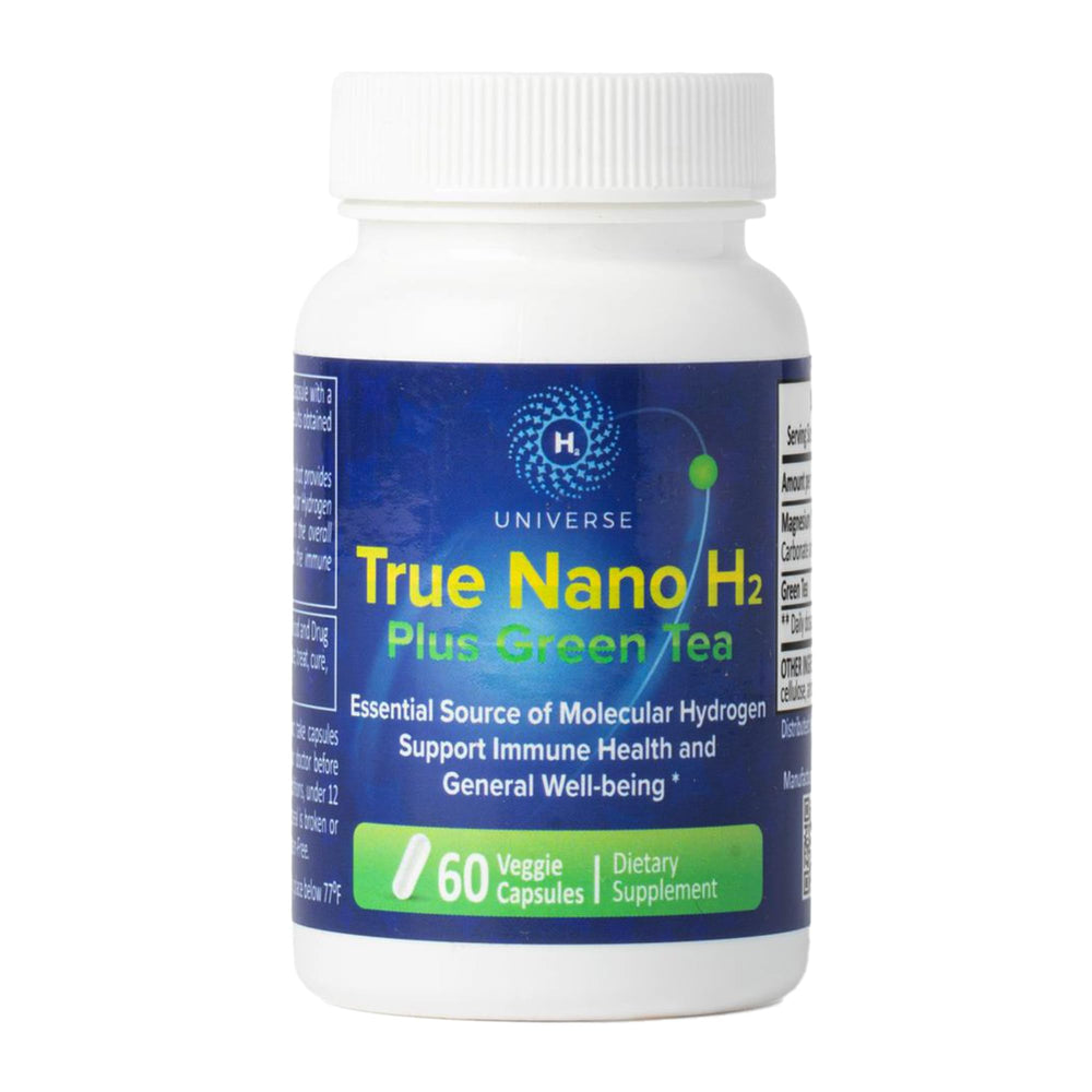 H2 Universe True Nano H2 Green Tea bottle shown for daily energy support