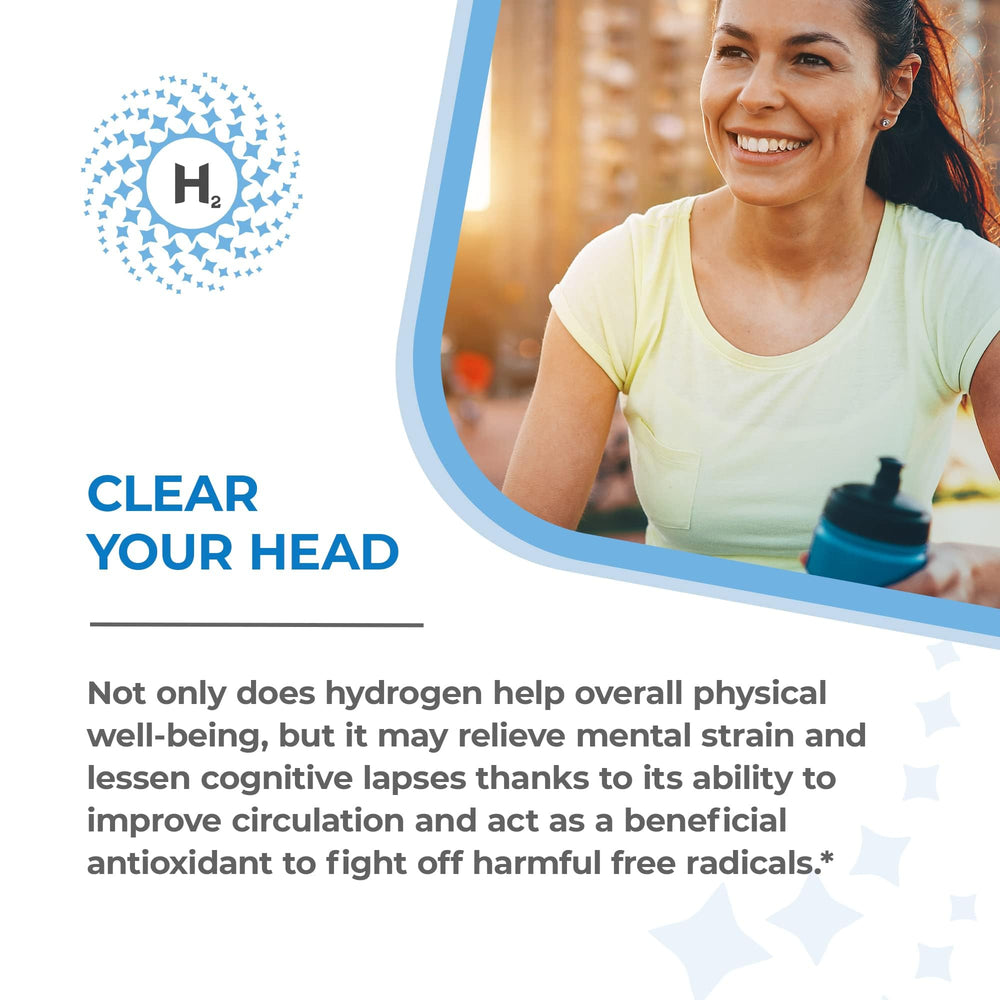 H2 Universe packaging design emphasizing wellness and hydrogen technology.