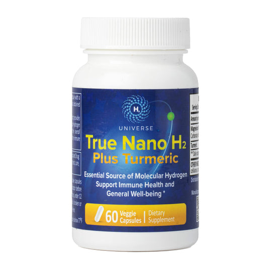 H2 Universe True Nano H2 Turmeric bottle for daily energy and focus