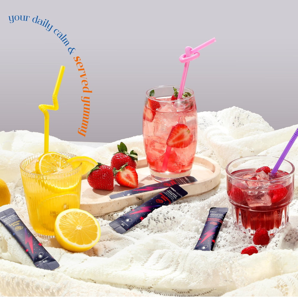 H2O Capsule Calm ingredients label highlights absence of artificial sweeteners.