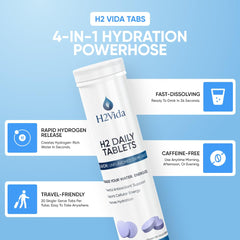 H2Vida hydrogen tablets support morning routines for alertness.