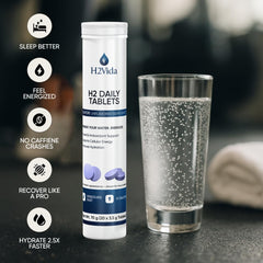 H2Vida 20-tablet packaging highlighting easy daily use.