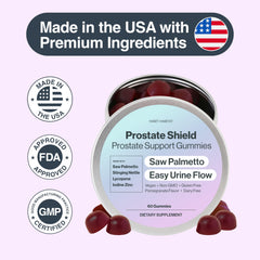 Habit + Habitat Prostate Shield Gummies packaging indicates USA-made GMP-certified quality.